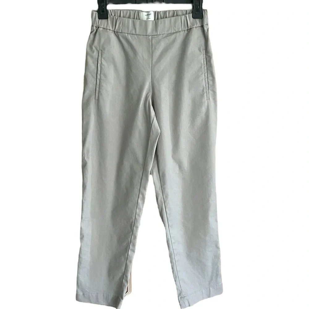 Aritzia Wilfred Darontal Cropped Taupe Trouser Pants Women's Size 2